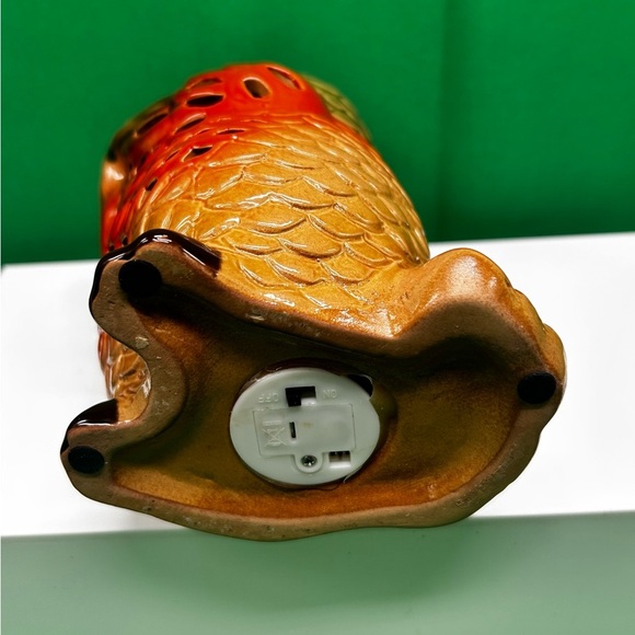 Owl Hollow Figurine Ornament Tea Candle Battery Operated 7” - Picture 9 of 10